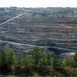 La Dcouverte (81), plus grande mine  ciel ouvert d'Europe avant sa rhabilitation en 1996