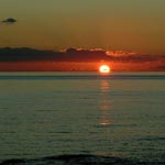 Soleil couchant sur la plage de Capo di Feno -Dec 2006-