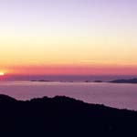 Coucher de soleil sur le golfe d'Ajaccio depuis Coti -2001-