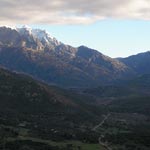 La haute valle de la Gravona depuis Tavaco