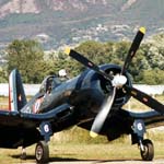 F-4U Corsair des Ttes Brules au sol. meeting arien de Campo Dell'Oro 2003