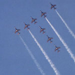 Patrouille de France en formation en T. meeting arien de Campo Dell'Oro 2003