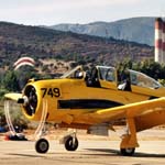 T 28 au sol. meeting arien de Campo Dell'Oro 2003